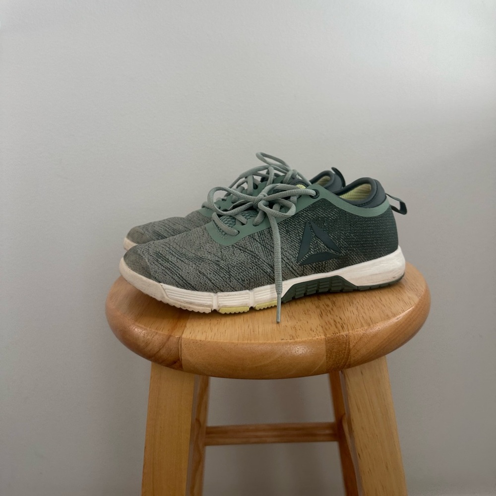 Reebok Green and White Sneakers